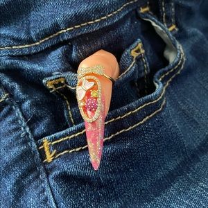 Costume nail jewelry rings. Enhance your manicure. One size some adjustable